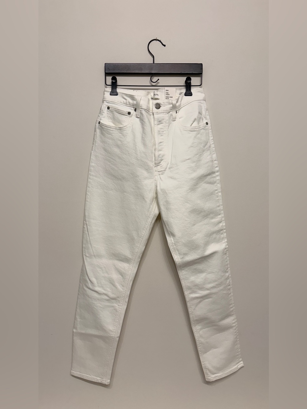 Aritzia denim forum white yoko high rise jeans sz 28 new